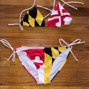 Maryland Flag Bikini Top & Bottoms